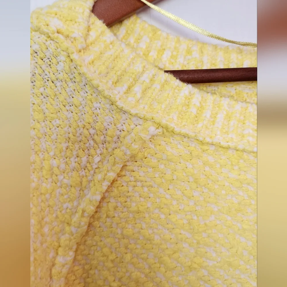 FREE PEOPLE FOUND MY FRIEND PULLOVER SWEATER‎ SUNSHINE Yellow SZ MED NWOT